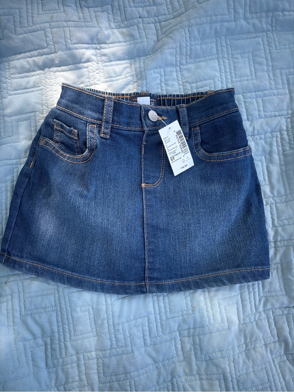 The Children's Place Girls' Dark Blue Denim Skort